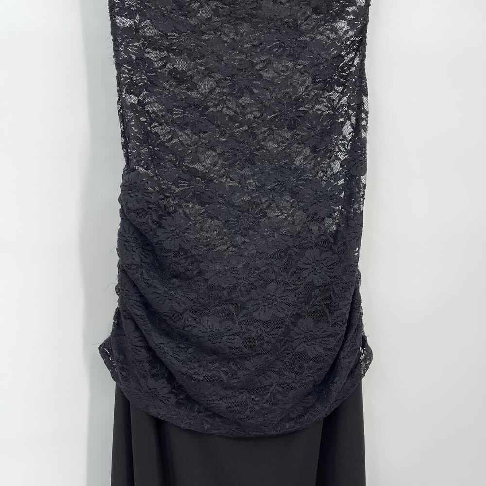 Lovers and Friends | NWT Zahra Gown in Black Lace Jersey Column Maxi Dress XS - Picture 6 of 12